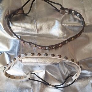 Elegant Brown and Cream Studded Headbands